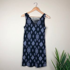 Damask Black and Cream Modal Junior Trapeze Dress